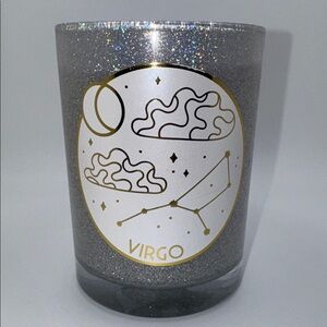 Virgo Glitter Candle Constellation Design